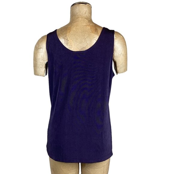 Chico's Travelers Sz 2 (L/12) Slinky Travel Tank Top Shell 249H - Picture 5 of 7